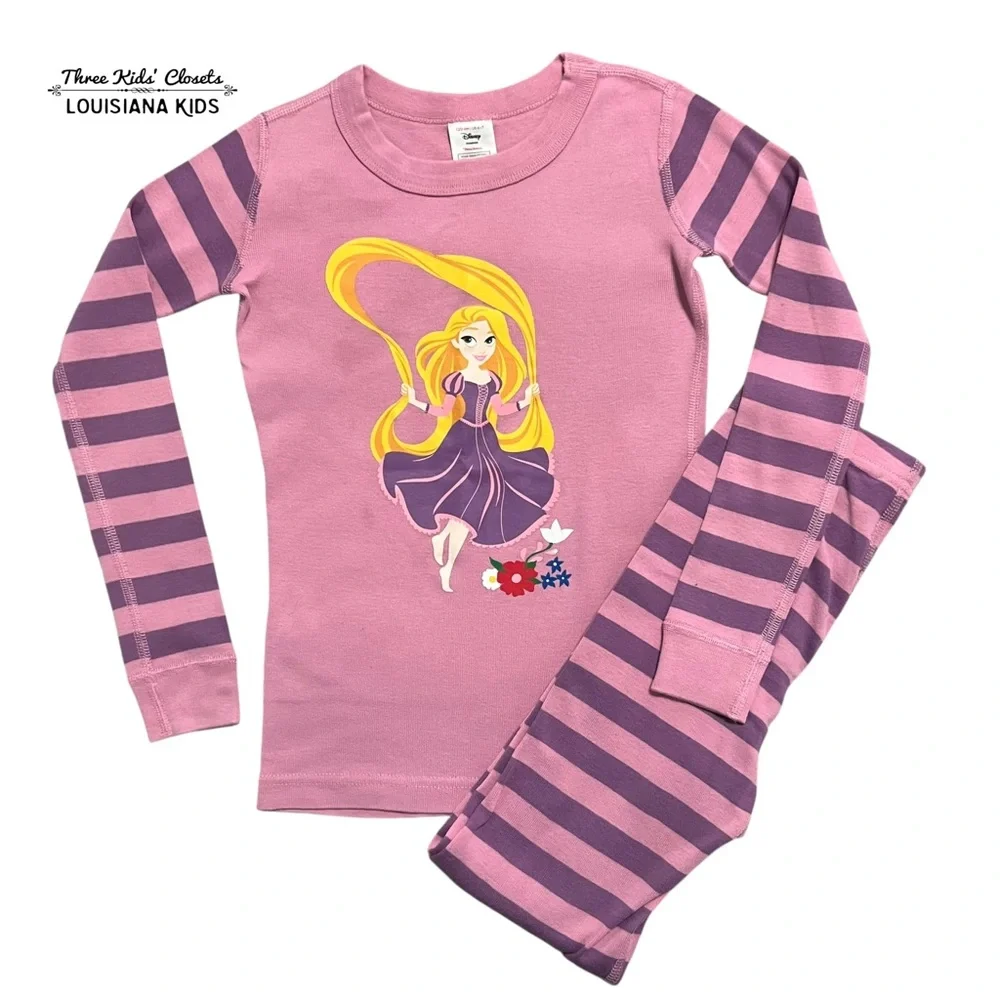 Hanna Andersson + Disney Sz 120 (6-7Y) Tangled Rapunzel Pajamas Set